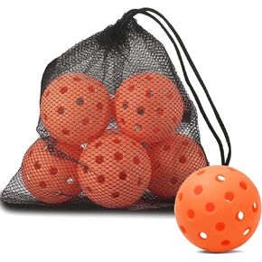 Vvinca Pickleballs 6 Pack | Choose Indoor or Outdoor | Pickleball-Balls Meet USAPA Requirement | Double Tone Luminous Green Blue Pink Tangerine Yellow