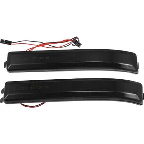 LED مرآة جانبية بدوره مصباح إشارة 9L3Z17E748BA لفورد F150 2009-2014 أصفر أبيض LED عدسة سوداء 1 زوج