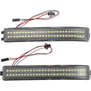 LED Side Mirror Turn Signal Light 9L3Z17E748BA for Ford F150 2009-2014 Yellow White LED Black Lens 1 Pair