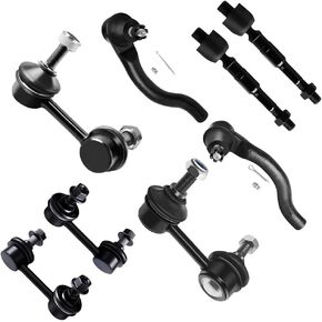 SCITOO 8pcs Suspension Kit Front Outer Inner Tie Rod Ends Sway Bar Link Replacement For Honda Civic 2006 2007 2008 2009 2010 2011 1.8L USA Models