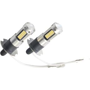 2PCS H3 LED Fog Driving Light Bulbs Conversion Kit Super Bright DRL 8000K White Car Fog Light Lamp