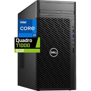 Dell Precision 3660 Tower Computer, Intel i7-13700 16-Core, 64GB RAM, 2TB NVMe SSD, DVDRW, Nvidia Quadro T1000 8GB DDR6, Mini-Display Port, AC Wi-Fi, Bluetooth - Windows 11 Pro, Black Desktop