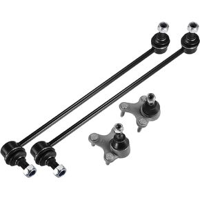 ACROPIX Front Sway Bar Link Stabilizer Bar End Link Fit for VOLKSWAGEN EOS with Front Lower Ball Joint - Pack of 4 Black