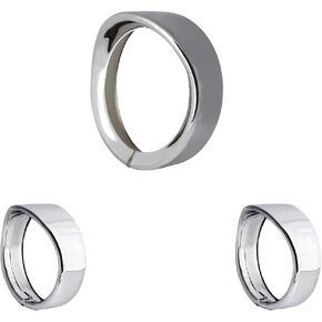 7 Inch Headlight Trim Ring Decorate Chrome Visor and 4 1/2 Fog Light French Ring kit Decorative Visor Compatible with Harley Road King FL Softail FLD Touring