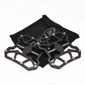 Universal Clipless to Platform Adapters Cleats Pedal for SPD Shimano Speedplay Bike Cycle (L-Black)