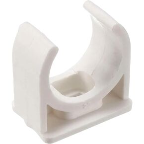 40 Pcs U-Shaped PVC Water Pipe Clamps Clips, U-Shaped Buckles Fit for 1/2" (20mm) Water Pipes,Water Supply and TV Trays Tubing Hose Hanger Support Pex Tubing （White 20mm）