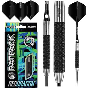 RED Dragon Rat 26g, 28g, 25g, 30g, 32g or 35g Tungsten Darts Set with Flights and Stems