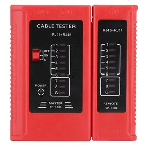 Akozon Network Cable Tester, WZ-468 RJ45 and RJ11 Network Wire Tester Ethernet LAN Network Test Tool