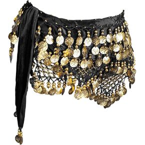 Belly Dance Hip Scarf, Women's Belly Dance Costume with Coins for Bellydance, Zumba, Costume Party or Yoga Class in Saudi Arabia