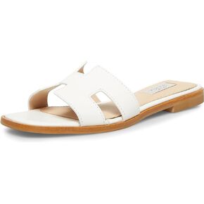 Steve Madden Women's Hadyn Sandal, White Leather, 5