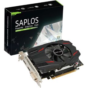 Radeon RX 550 Low Profile Graphics Card, 4GB GDDR5 128-bit, HDMI VGA DVI-D, Video Card for PC Gaming, Computer GPU, DirectX 12, Low Power
