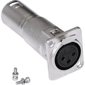 XYFD XLR Female to Male Panel Mount Microphone Connector 3Pin XLR Plug to Jack Mounting Connector Gender Changer Coupler XLR Pass Thru Connector Adapter for Microphone Mixer Audio Device (F/M)