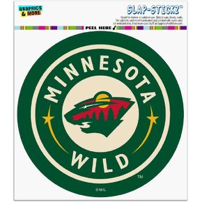 NHL Minnesota Wild Logo Automotive Car Window Locker Circle Bumper Sticker