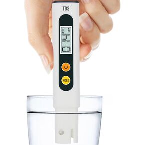 جهاز اختبار المياه الرقمي TDS Meter - جهاز اختبار دقيق للمياه لمياه الشرب | مقياس 0-9990 جزء في المليون - جهاز اختبار جودة المياه لمدة 1 ثانية - جهاز اختبار المياه TDS للزراعة المائية والشرب المنزلي وحوض السمك