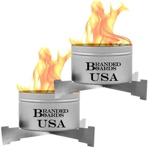 Portable Campfire & Trivet Stove | Protect Table & Cook Using the Trivet/Stove | Made in USA | Great for Picnics Parties S'Mores Gifts Bushcraft Camping Survival (Large 2-Pack) in Saudi Arabia