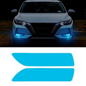 أفلام الضباب من الفينيل الدخاني من TOMALL متوافقة مع Nissan Sentra XL 2020 2021 2022 ملصقات نقل ضوء مصباح الضباب ذاتية اللصق لتزيين خارجي للسيارة (أزرق)