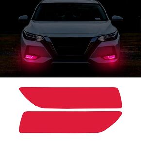 أفلام الضباب من الفينيل الدخاني من TOMALL متوافقة مع Nissan Sentra XL 2020 2021 2022 ملصقات نقل ضوء مصباح الضباب ذاتية اللصق لتزيين خارجي للسيارة (أزرق)