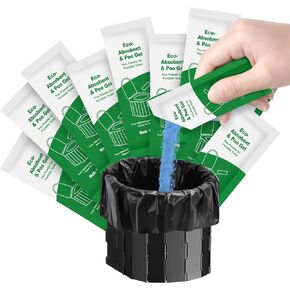 Poo Gel for Portable Toilet, 20 Eco Camping Toilets Pee Powder Deodorizer Urine Pee Absorbent Liquid Solidifier for Adult Porta Potty Chemicals Bucket Toilet Outdoor Camping Hiking Emergency Toilet