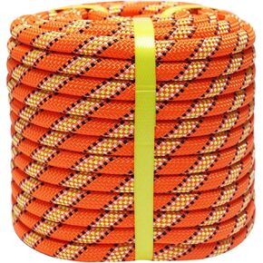 Arborist Rope Climbing Rope Swing for Tree(1/2in x 100ft) Logging Rope 48 Strands for Pull, Swing, Knot (Orange)