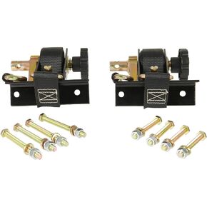 Mytee Products 1-1/2" x 7' Ladder Rack Ratchet Tie-Down Straps (Pair) Square Tube Mount, Black (2 Pack)