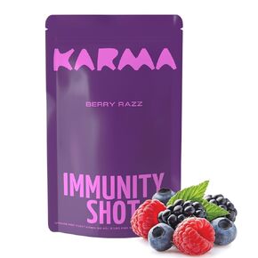 Karma Nutrition Immunity Shot in Berry Razz Flavor - Enhanced with Echinacea for Immune Support & Skin Health - Elderberry, Turmeric, Vitamins C, B12, D - Convenient & Delicious Wellness Boost