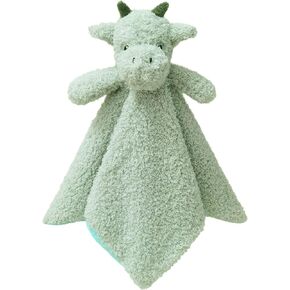 بطانية أمان الحيوانات المحشوة الناعمة من Baby Green Dragon، بطانية محببة لشخصية الديناصورات القطيفة، هدية استحمام الطفل/الحضانة، بطانية محبوبة لحديثي الولادة والرضع والأطفال الصغار للأولاد والبنات، 35.56 سم