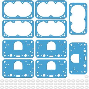 4150 Rebuild Carburetor Gaskets Kit Replacement Holley, Street Avenger, QFT, Proform, FST, and HP Carburetors Gasket Series 8-2000 M2300 0-80350 4160 4500 G59 8-2000QFT