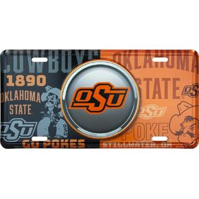 Hangtime Oklahoma State University -OSU Cowboys - Bullseye Style License Plate