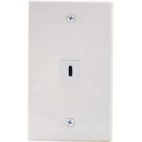 Halokny USB C Wall Outlet, 1 Port USB-C Wall Outlet, 1 USB Type C Keystone Jack Wall Plate Suitable for Charging, Display, Data transfer White(1 Port USB Type C)