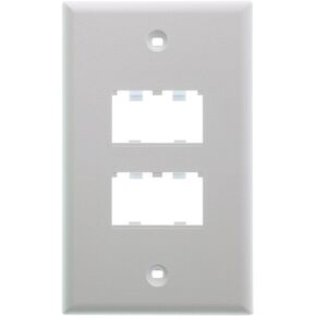 Panduit CFP4WH 1-Gang 4-Port Faceplate, White
