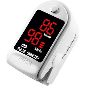 FL400 Pulse Oximeter with Neck/wrist Cord, Carrying Case and Batteries- White