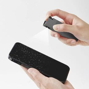 Touchscreen Mist Phone Screen Cleaner for All Phones Laptop and Tablet 2 in 1 Spray and Microfiber Cloth Mini Portable… (Light Pink)