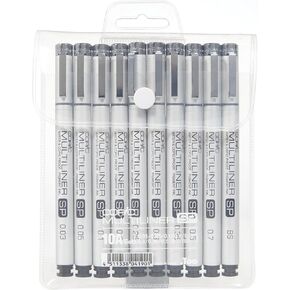 Copic Marker Multiliner SP Ink Pen (Pack of 10), Black (MLSP10A)