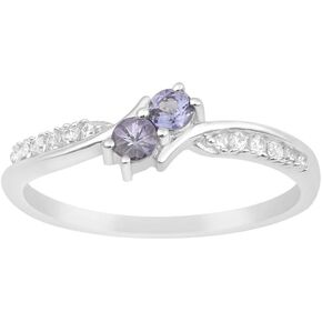 Cluster Ring, 925 Sterling Silver Round 0.20 Ctw Natural Choice Gemstone Women Engagement Ring