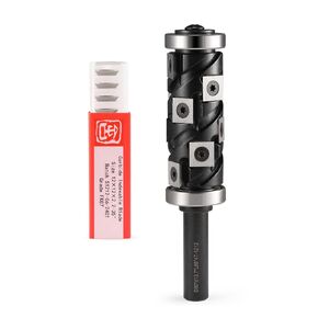 HOZLY Carbide Insert Flush Trim Router Bit 1/2" Shank, Heavy Duty Template Router Bits Top and Bottom Double Bearings Flush Trim Bit Flush Cut Router Bit for Woodwork Trimming
