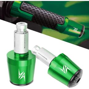 Universal 22mm 7/8" Handlebar Grips, Fit with Kawasaki Z400 Z650 Z750 Z800 Z900 ZX-6R ZX-10R 2000-2022 (Green)