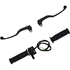 FLYPIG New 7/8" Twist Throttle Accelerator Handle Grips + Housing Kill Switch + Brake Handle Levers Fit Yamaha PW80 PW 80