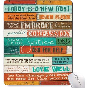 Inspirational Quote Mouse Pad,Gaming Mouse Pad, Non-Slip Rubber Base Mousepad for Laptop, Mouse Mat Square Waterproof Mouse Pads for Wireless Mouse Office Laptop