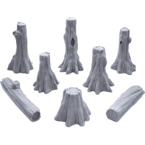 EnderToys Swamp Tree Trunks & Logs, 3D Printed Tabletop RPG Scenery and Wargame Terrain for 28mm Miniatures