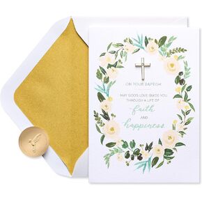 Papyrus Baptism or Christening Card (Love and Many Blessings)