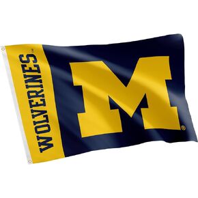 Desert Cactus University of Michigan Flag Wolverines UM U of M Flags Banners 100% Polyester Indoor Outdoor 3x5 (Team Name)