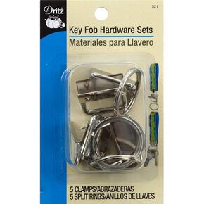 Dritz 519 Key Fob Hardware Inch Strap, 1 Set, Silver