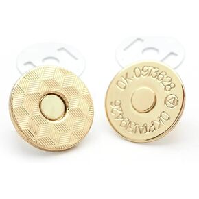 CRAFTMEMORE Magnetic Snap Buttons Quality Strong Clasp for Purse Sewing Handbags Closures 6 Pack MNC (10mm, Brushed Brass)