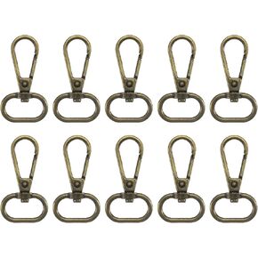 uxcell 10Pcs Swivel Clasps, 2 Inch Oval Ring Lobster Clasp Claw Metal Push Gate Snap Hook for Purse Making Keychain Belt Strap, Black in Saudi Arabia