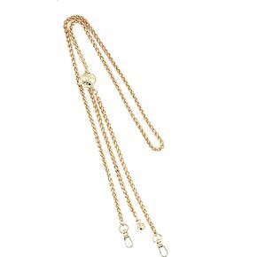 Purse Chain Strap,Adjustable Shoulder Cross Body Chain Strap with Metal Buckles for Women,41-51 Inch Gold Replacement Chain Strap