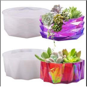 2-PK قوالب أواني الزهور الكبيرة من السيليكون، قوالب زراعة راتنج السيليكون لصناعة الفنون اليدوية in Kuwait