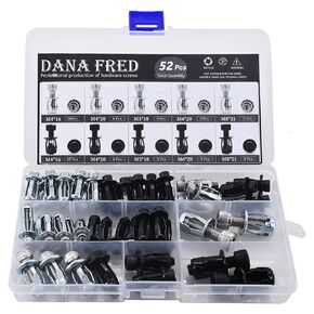 52pcs M4M5M6M8 Jack Nuts Petal Nuts Expansion Screw Petal Nut Thins Fixings Dowels with Socket Head Cap Screws Assembly for Hollow Wall Iron Skin Line Use in Hollow Door