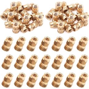 60 قطعة M2x3x3.5mm صواميل نحاسية تضمين صامولة نحاسية صواميل مخرشة مجموعة حرارة ملولبة إدراج صواميل وصلة ملحومة هيدروليكية قولبة حقن لطباعة ثلاثية الأبعاد in Kuwait