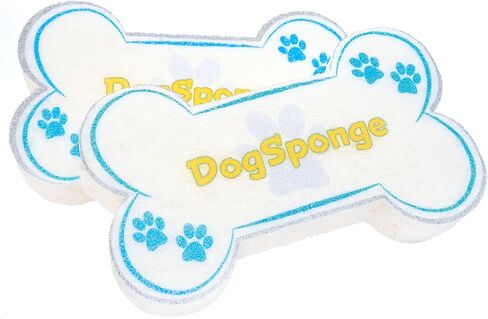 DogSponge (2-Pack), Pet Bowl Sponge, Pet Dish Cleaning Scrub Sponge, Pet Dish Washing Cellulose Scrubber, Dog Bowl Sponge, White Dog Bone in Saudi Arabia