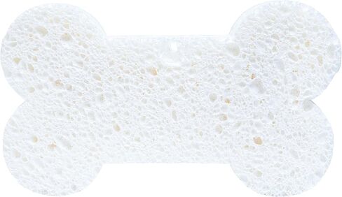 DogSponge (2-Pack), Pet Bowl Sponge, Pet Dish Cleaning Scrub Sponge, Pet Dish Washing Cellulose Scrubber, Dog Bowl Sponge, White Dog Bone in Saudi Arabia